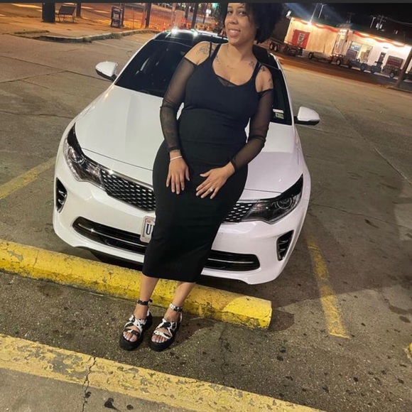 Topshop Tall mesh off the shoulder rib cut out dress in black 🖤 XL / 14 🖤 BNWT - Picture 14 of 14